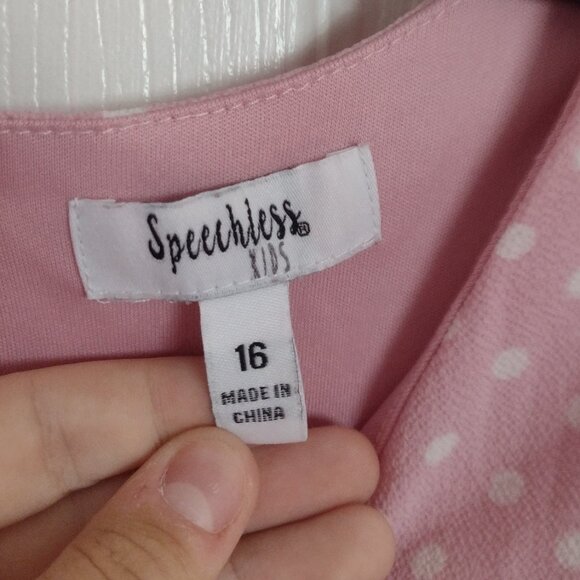 Kids Pink Polka Dot Dress - Picture 4 of 5